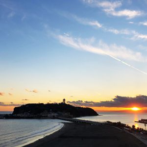 2017/12/28の江ノ島と海