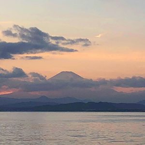 江ノ島からみる富士山